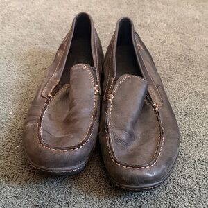 Born Black Leather Slip-On Loafers